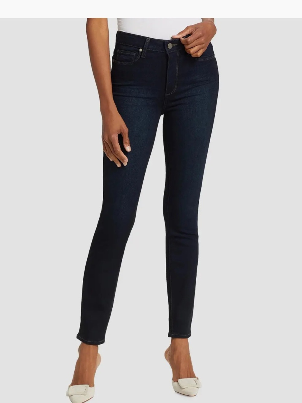 PAIGE Black Skinny High-Rise Pants